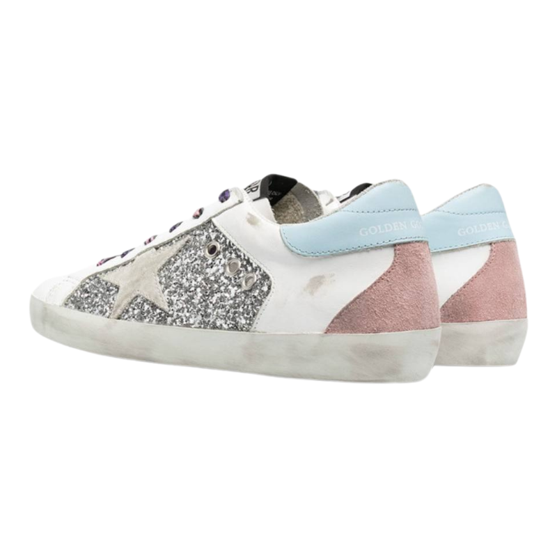 golden goose superstar suede glitter