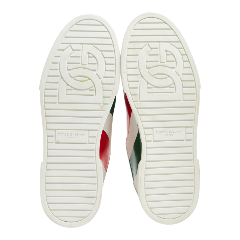Dolce & Gabbana Portofino Made in Italy Sneakers (White Leather)