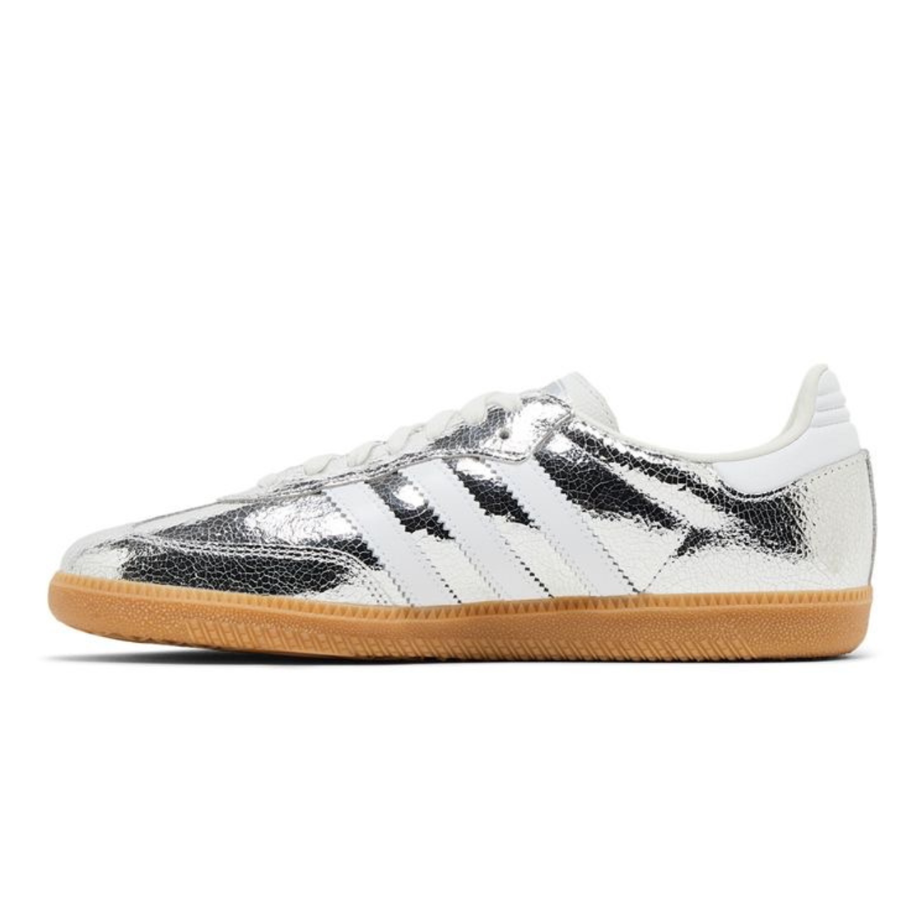Adidas Samba OG "Silver Metallic Cracked Leather"